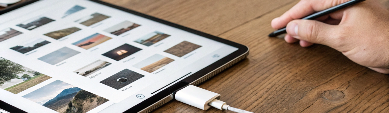 Фотоимпорт на iPad Pro M4: SD UHS‑II, переименование и каталоги в «Файлах»