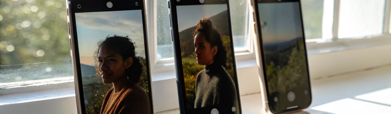 Портретный режим 2023–2025: iPhone 15 vs 16 vs 17 — авто‑портрет, фокус и тон кожи