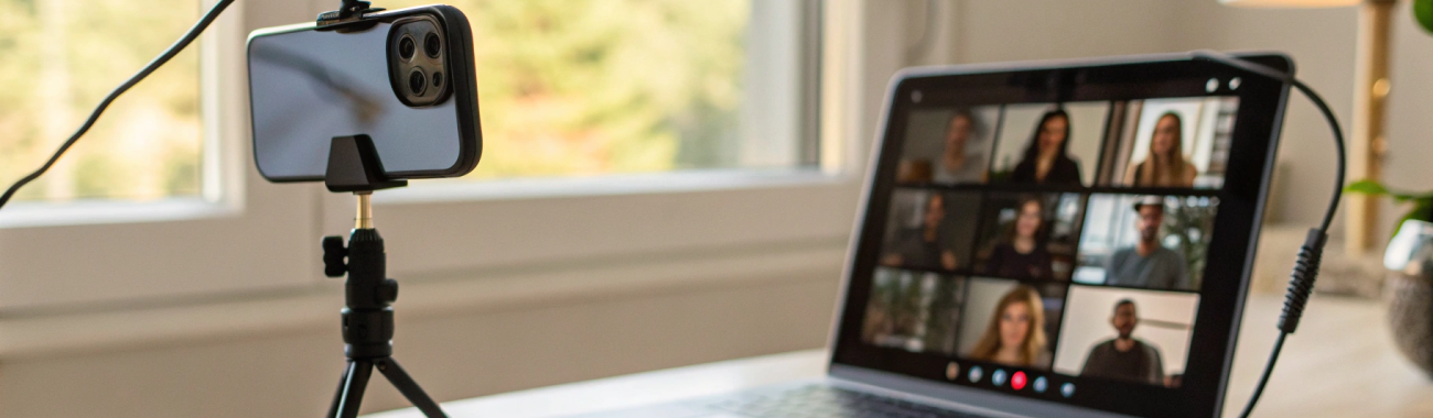 Видеоконференции только с iPhone: свет, ракурс и внешний микрофон по USB‑C
