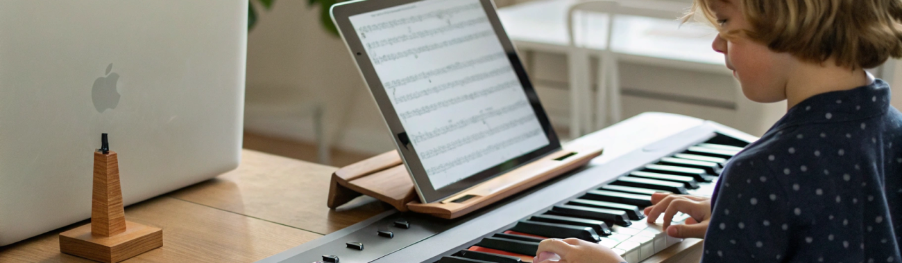 Как настроить Mac и iPad ребёнку для музыки: цифровое пианино, ноты и метроном