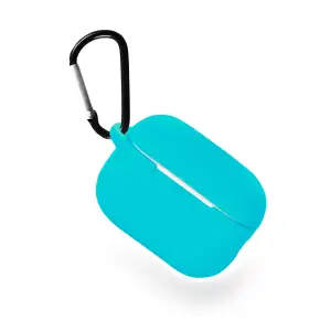 Чехол силиконовый для наушников Apple AirPods Pro 2 с карабином (Бирюзовый)