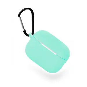 Чехол силиконовый для наушников Apple AirPods Pro 2 с карабином (Мятный)