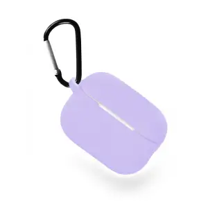 Чехол силиконовый для наушников Apple AirPods Pro 2 с карабином (Сиреневый)