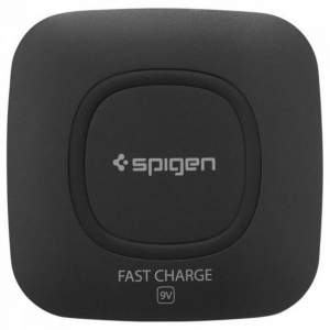 Беспроводное зарядное устройство Spigen Essential F301W Wireless Fast (Черный)