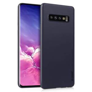 Чехол ультратонкий пластиковый 0,3 мм Memumi для Samsung Galaxy S10 (Синий матовый)