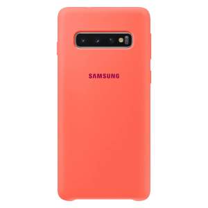 Чехол Samsung Silicone Cover Galaxy S10 (Розовый)