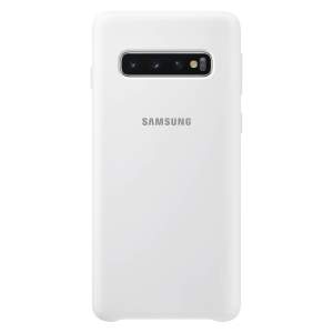 Чехол Samsung Silicone Cover Galaxy S10 (Белый)