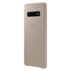 Чехол Samsung Leather Cover Galaxy S10 (Серый)