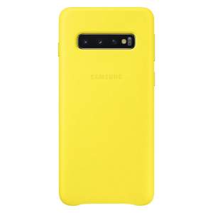 Чехол Samsung Leather Cover Galaxy S10 (Жёлтый)