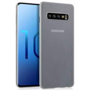 Чехол ультратонкий пластиковый 0,3 мм Memumi для Samsung Galaxy S10+ (Белый матовый)