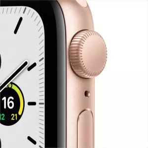 Apple Watch SE, 40 мм, корпус из алюминия золотого цвета, спортивный ремешок цвета «розовый песок»