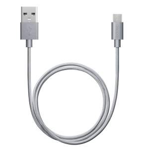 Кабель Deppa USB to micro USB Cable 1.2m алюминий/нейлон (Графитовый)