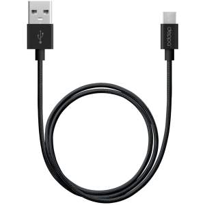 Кабель Deppa USB to micro USB Cable 1.2m алюминий/нейлон (Черный)