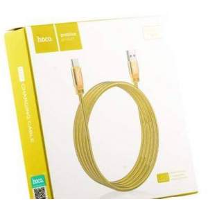 Кабель Hoco Premium U27 Golden shield USB-С to USB 1.2m (Золотой)