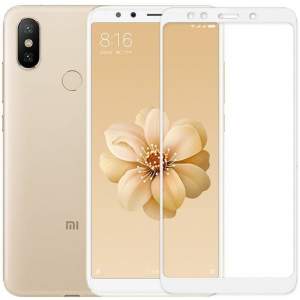 Защитное стекло для Xiaomi Mi 6X/Mi A2 (С белой рамкой)