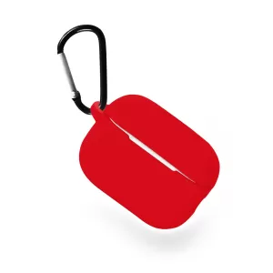 Чехол силиконовый для наушников Apple AirPods Pro 2 с карабином (Красный)