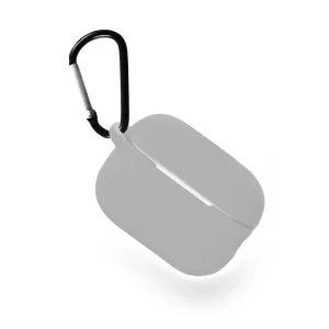 Чехол силиконовый для наушников Apple AirPods Pro 2 с карабином (Серый)