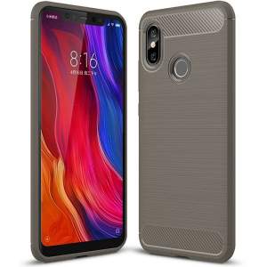 Чехол силиконовый Rugged Armor для Xiaomi Mi 8 (Серый)