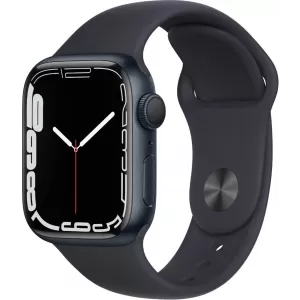 Apple Watch Series 7, 41 мм, спортивный ремешок «тёмная ночь»