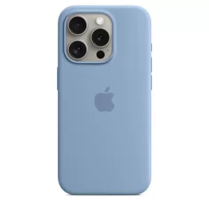 iPhone 15 Pro Max Silicone Case with MagSafe - Зимний синий