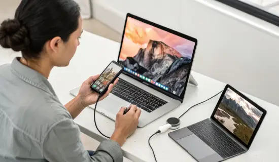 Как проверить перед покупкой, поддерживает ли iPhone, iPad или MacBook внешний монитор с зарядкой по одному USB-C кабелю