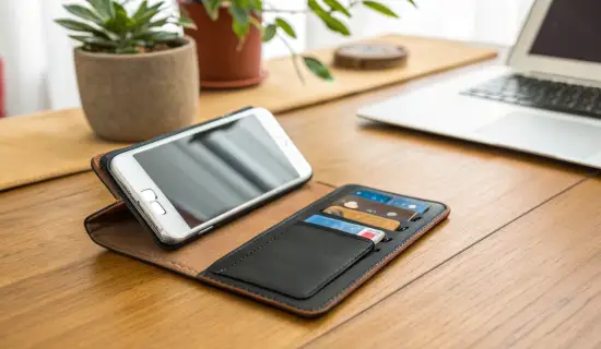 Чехлы‑книжки для iPhone 16/17: защита экрана, карты и удобная подставка