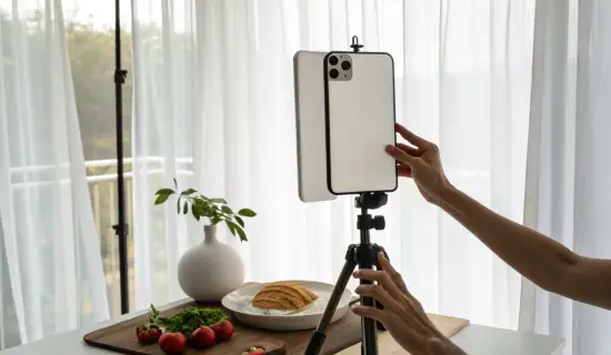 Съёмка еды и предметки на iPhone: свет из окна, отражатели и аккуратный фон