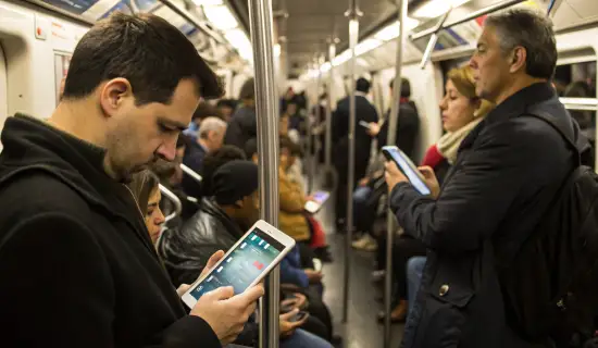 Сравнение iPad mini, компактных Android‑планшетов и больших смартфонов для поездок в метро