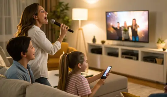 Как настроить общий семейный плейлист караоке на iPhone, Android и телевизоре