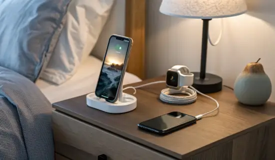 Подставки для StandBy: док‑станции и чехлы‑подставки для iPhone у кровати