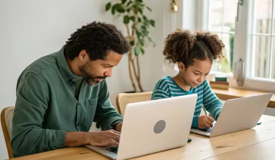 Как настроить MacBook и ноутбук на Windows для совместной работы родителя и школьника