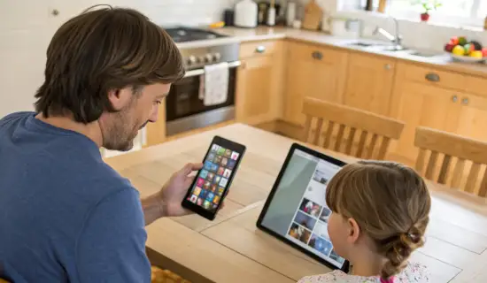 Смартфон с большим экраном или планшет: что удобнее родителю для школьных чатов и дневника