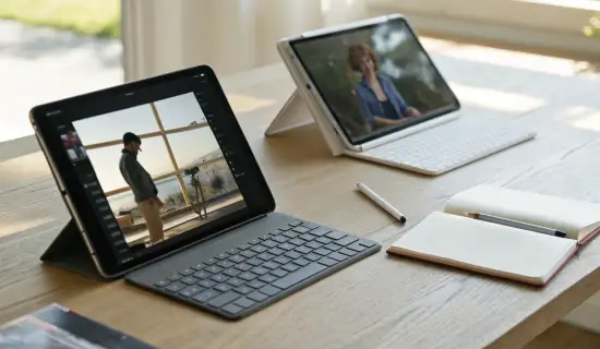 Samsung Galaxy Tab A9+ vs iPad 9: учеба, видео и автономность