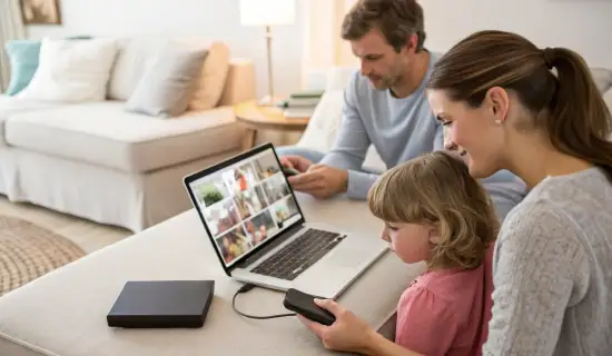 Как сделать семейный архив фото и видео с iPhone и Android на одном внешнем диске