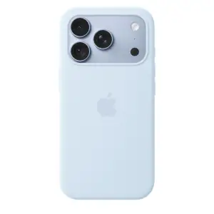 Чехол Apple Silicone Case with MagSafe для iPhone 18 Pro Голубой (Crisp Blue)