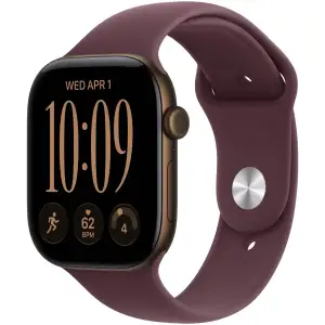 Смарт-часы Apple Watch Series 12, 42 mm, Dark Bronze Aluminum Case with Burgundy Sport Band S/M