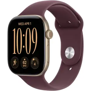 Смарт-часы Apple Watch Series 12, 42 mm, Light Gold Aluminum Case with Burgundy Sport Band M/L