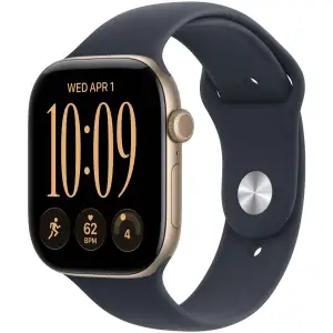 Смарт-часы Apple Watch Series 12, 42 mm, Light Gold Aluminum Case with Navy Blue Sport Band S/M