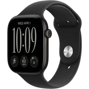 Смарт-часы Apple Watch Series 12, 42 mm, Black Aluminum Case with Black Sport Band S/M