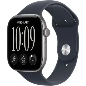 Смарт-часы Apple Watch Series 12, 42 mm, Space Gray Aluminum Case with Navy Blue Sport Band S/M