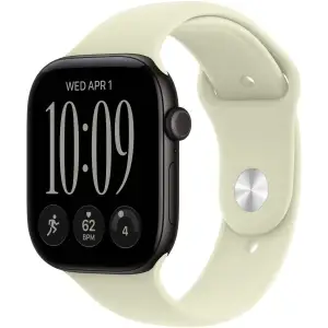 Смарт-часы Apple Watch Series 12, 46 mm, Black Aluminum Case with Pale Succulent Sport Band S/M