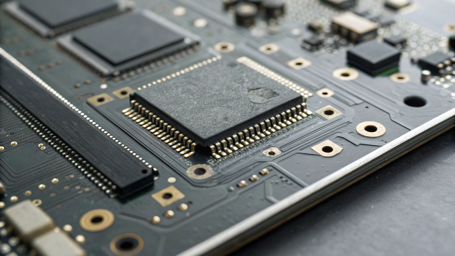 Микросхемы LPDDR6 на плате смартфона