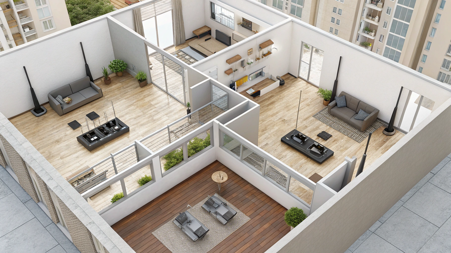 Меш-сеть с 6 ГГц и зонами покрытия в квартире