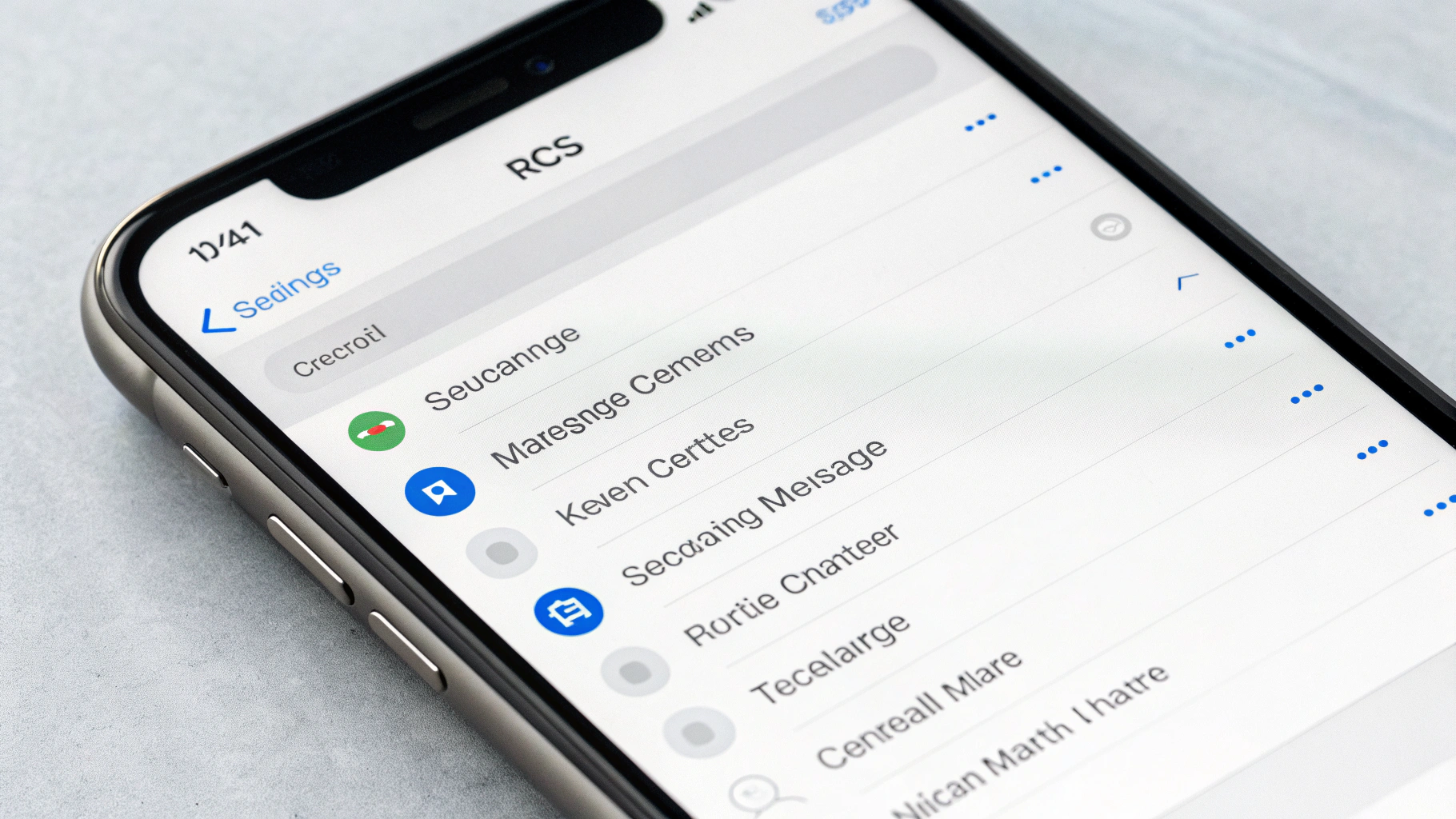 Настройки RCS в «Сообщениях» на iPhone