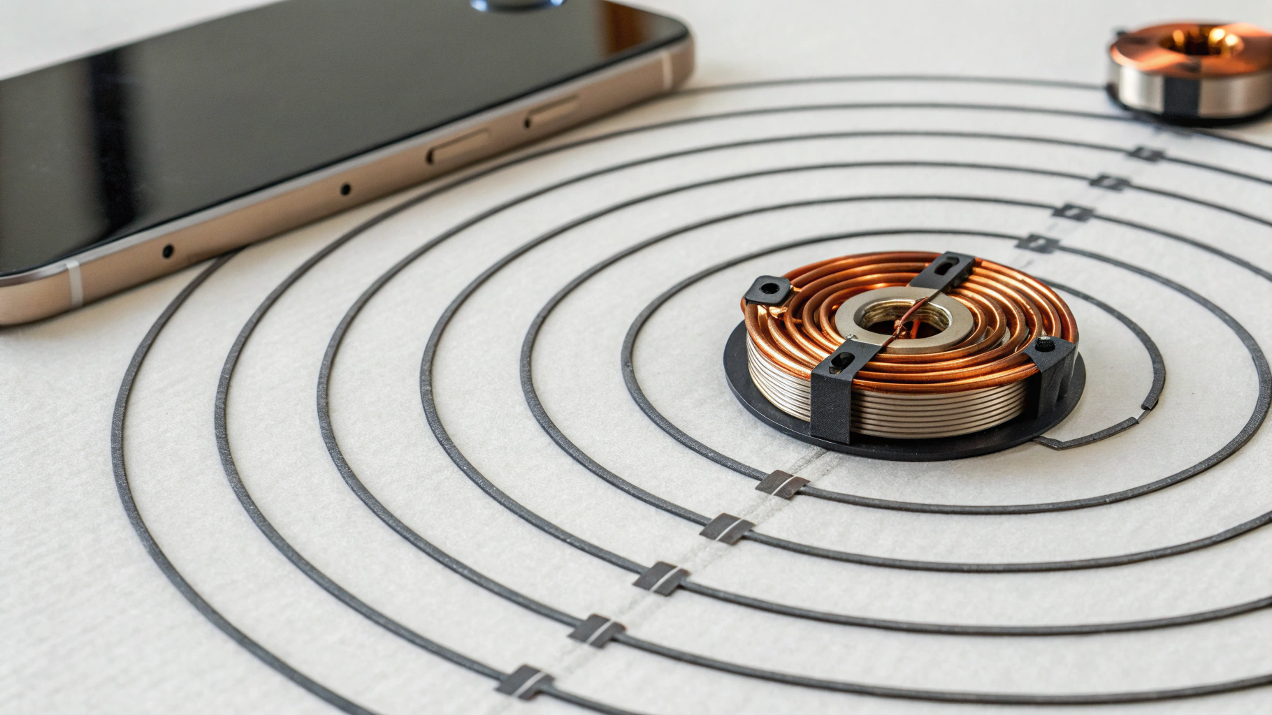 Схема магнитного выравнивания Qi2 и MagSafe