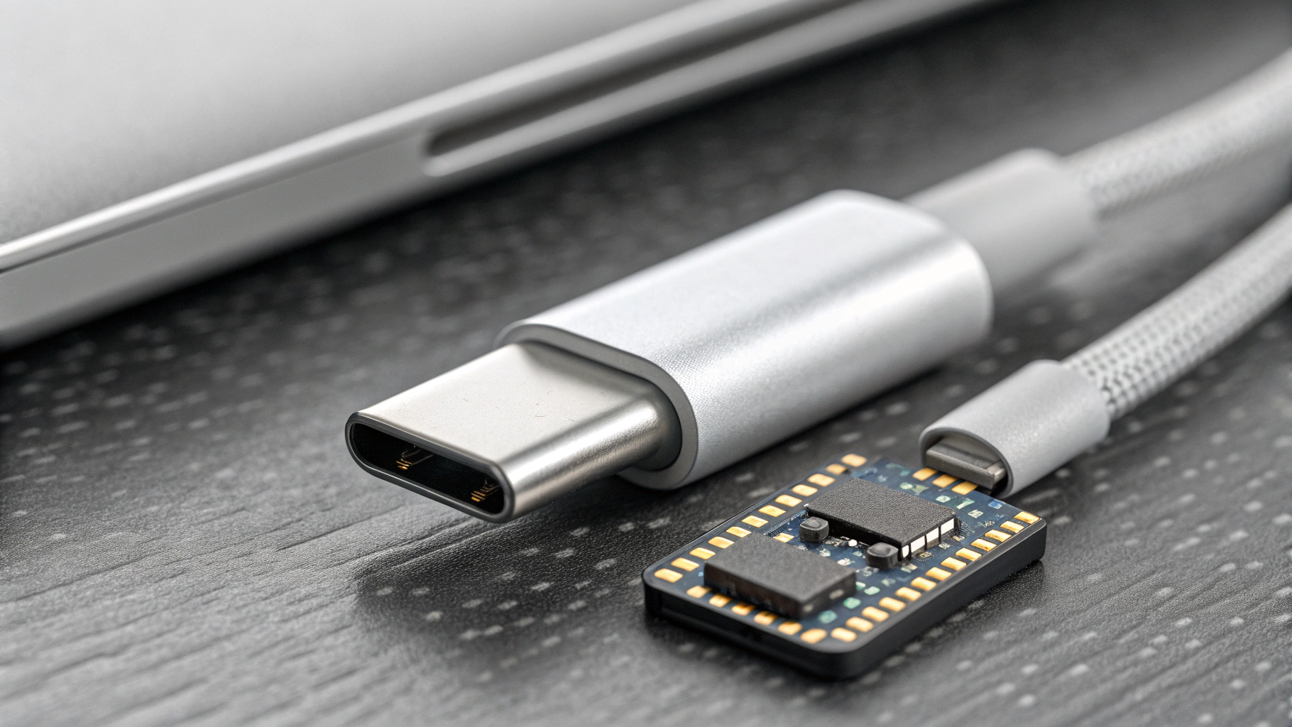 Кабель USB‑C с e‑marker, крупный план