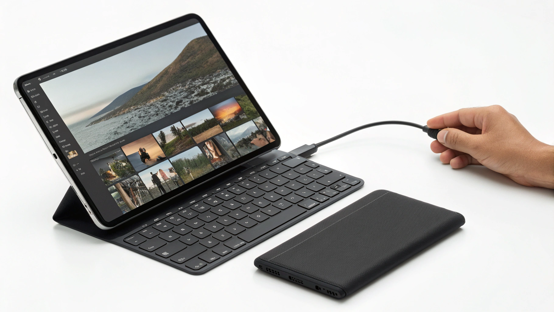 Монтаж видео на iPad Pro 13″ в Final Cut Pro с внешним SSD