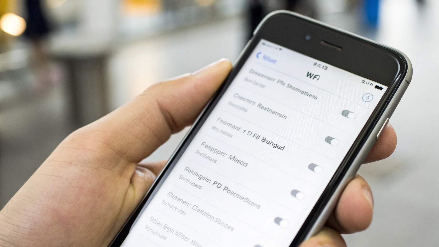 Сканер Wi‑Fi на iPhone в AirPort Utility: каналы и уровень сигнала