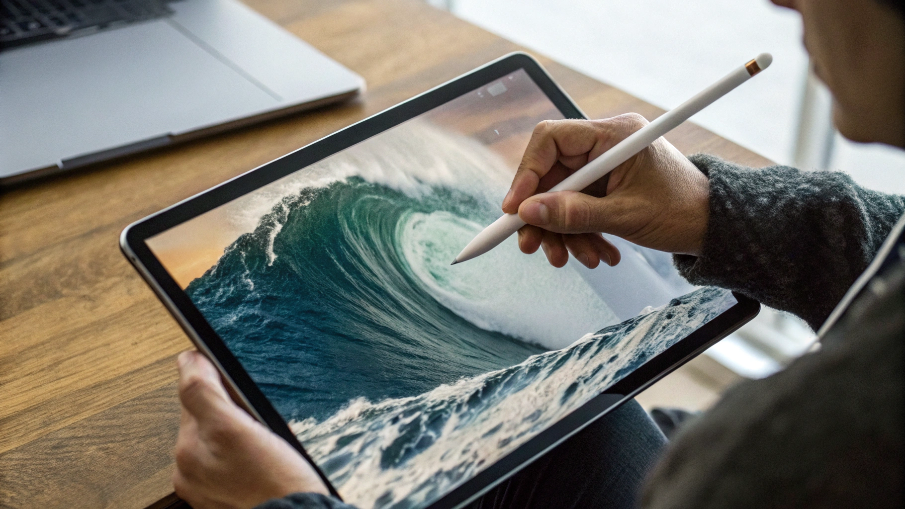 Procreate: QuickMenu по Squeeze, наклон и barrel roll в работе
