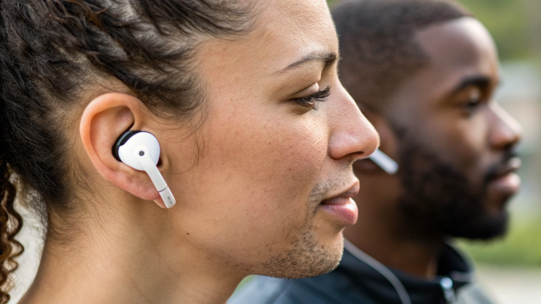 Посадка AirPods Pro 2 и Galaxy Buds 3 Pro в ушах при движении